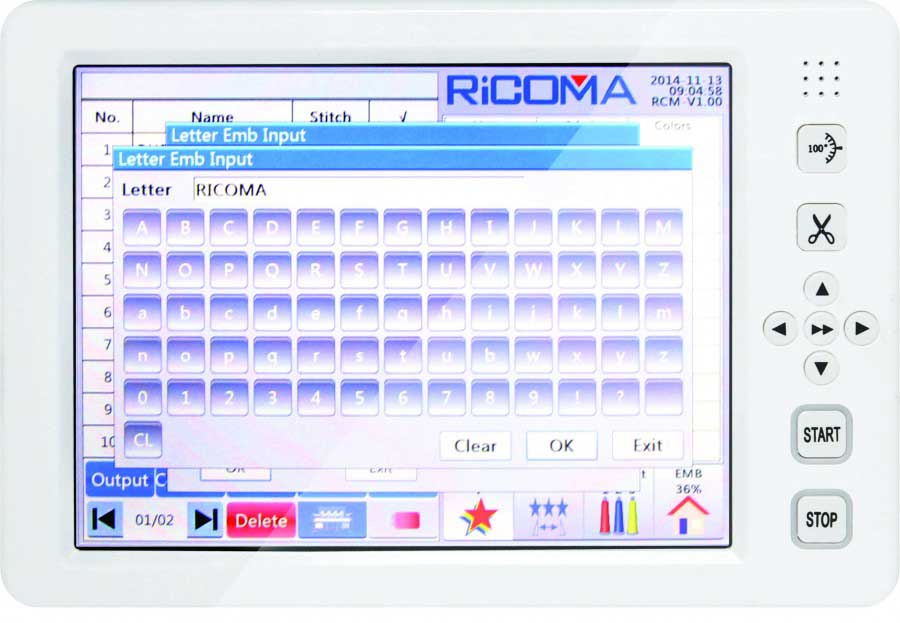 Maquina de Bordar Industrial Ricoma 6 Cabezales Tubular CHT2 1506